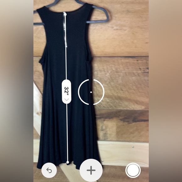 Acemi Flowy Zip up Black A-Line Dress - Women's Size Medium (Rayon/Spandex) - Picture 9 of 10